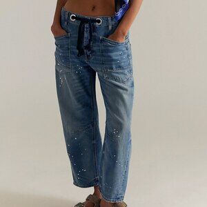 Free People Blue Distressed Jeans
